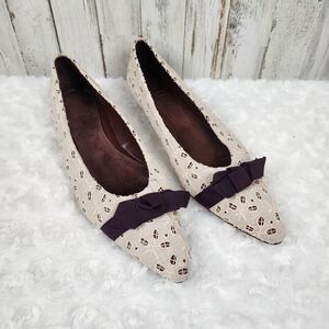 Lucky Penny Fabric Bow Flats Light Pink Purple Size 8.5